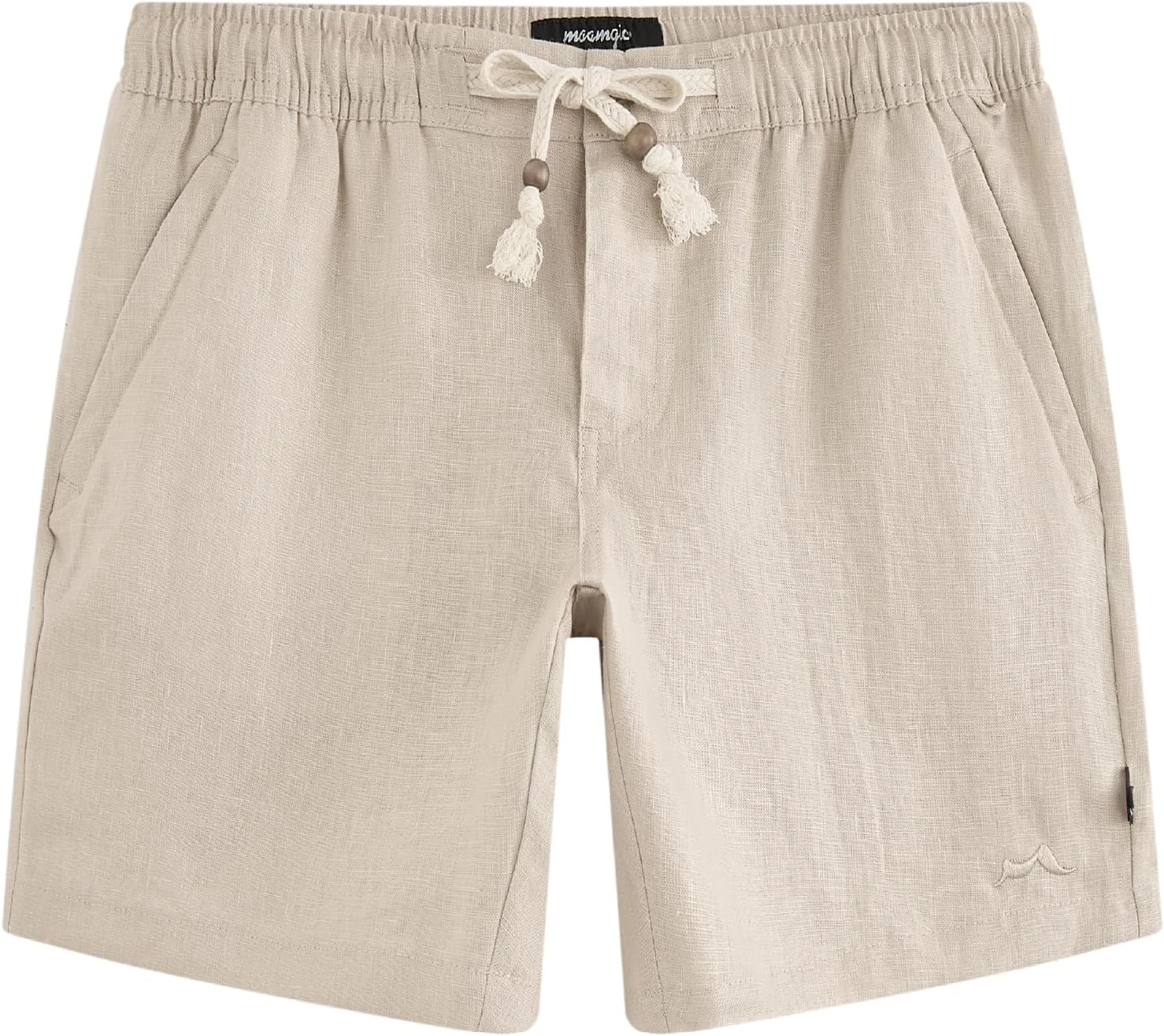 Drawstring linen shorts for beach day outfit