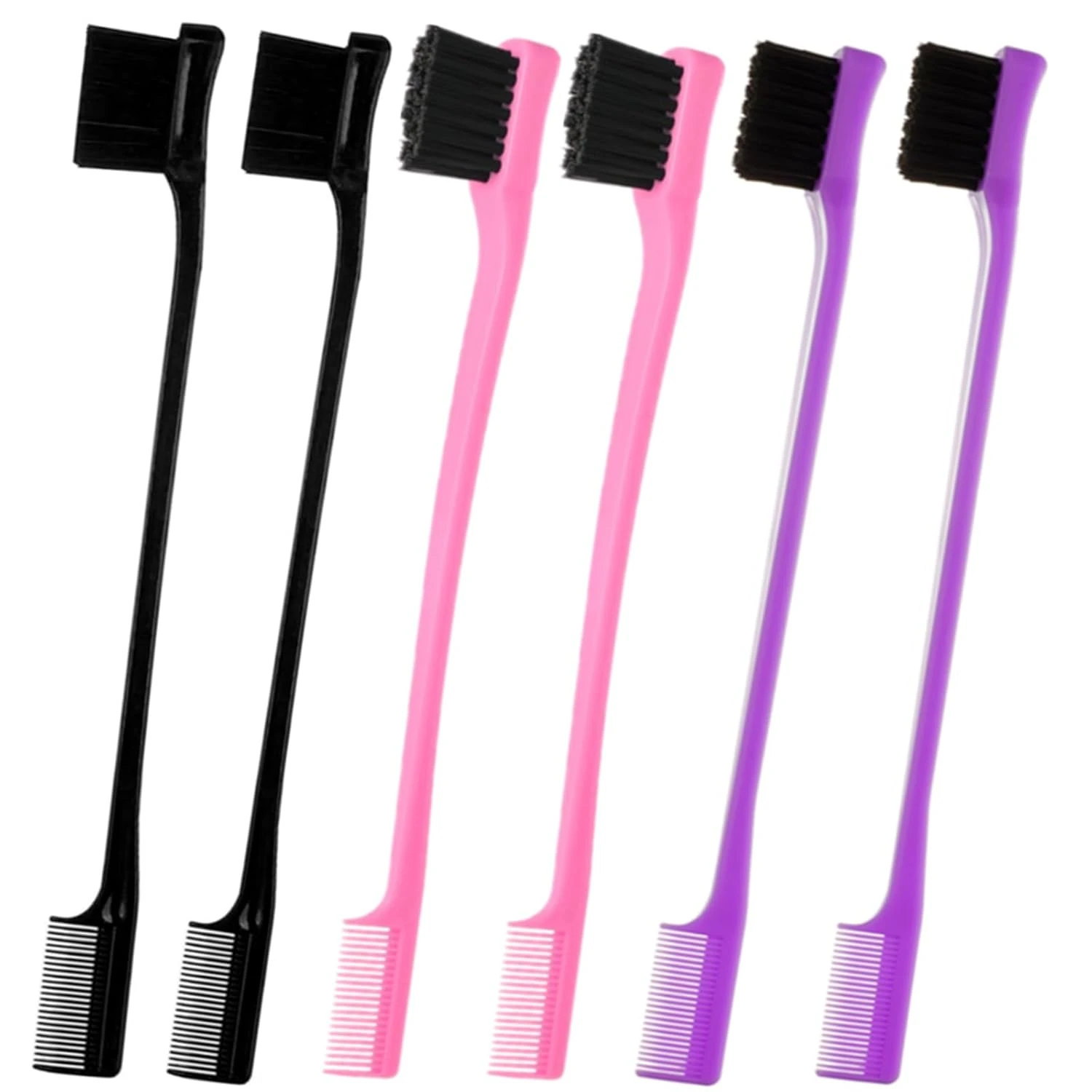 Thin edge cleanup brush for pink nails lines