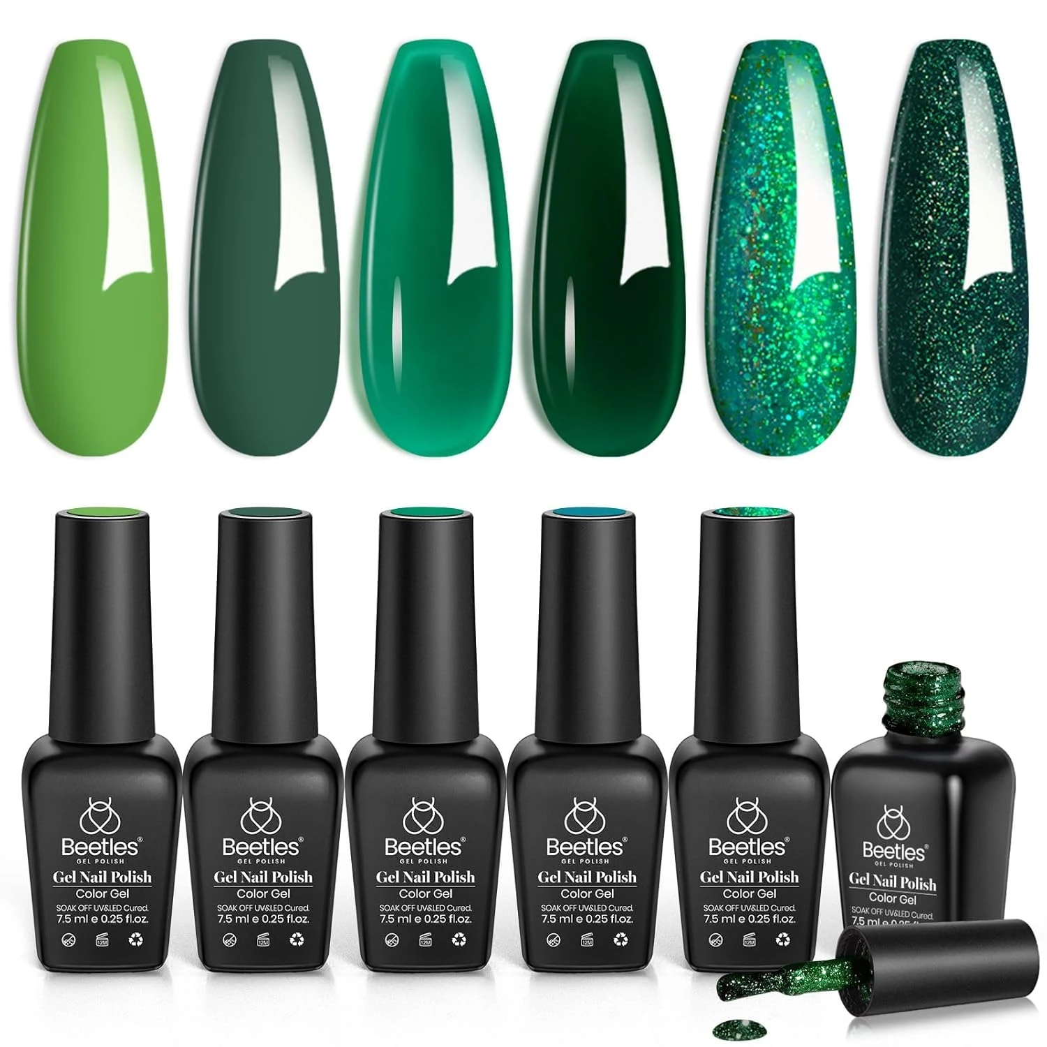 Green Nails Worth Saving: 16 Sets From Mint to Emerald for 2026 6 Emerald jewel gel polish for green nails depth