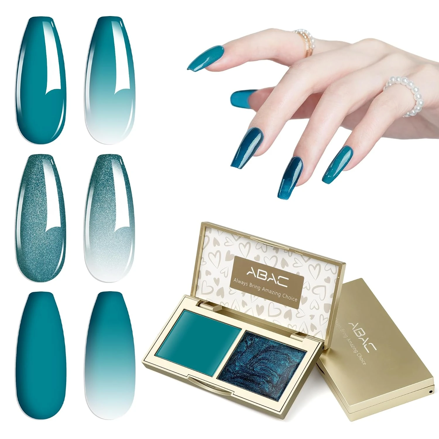 Green Nails Worth Saving: 16 Sets From Mint to Emerald for 2026 42 Emerald mint ombre duo for green fade nails