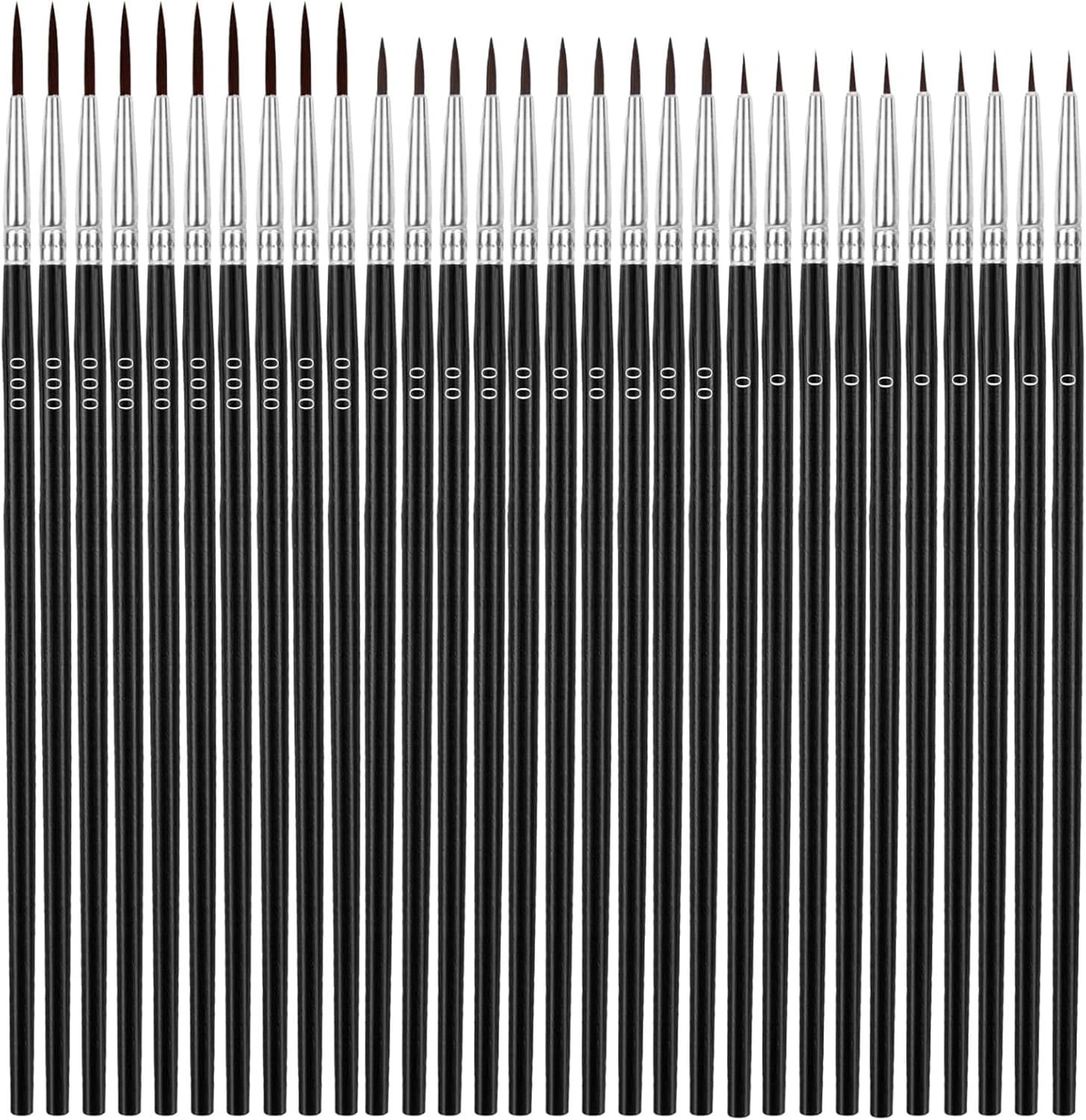 Fine chrome detail brush for chrome french tip nails