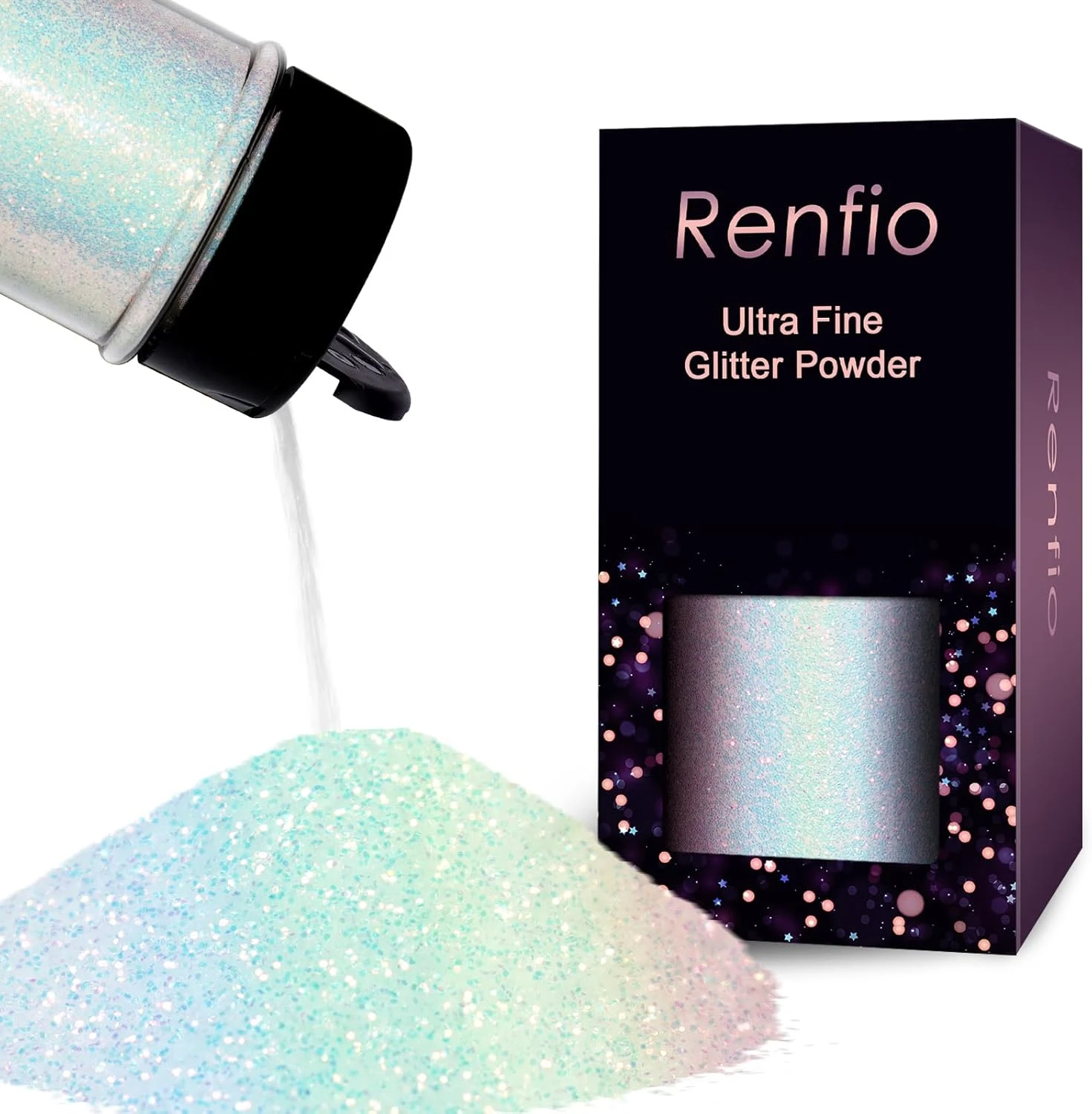 Fine shimmer mixing glitter for jelly nails depth