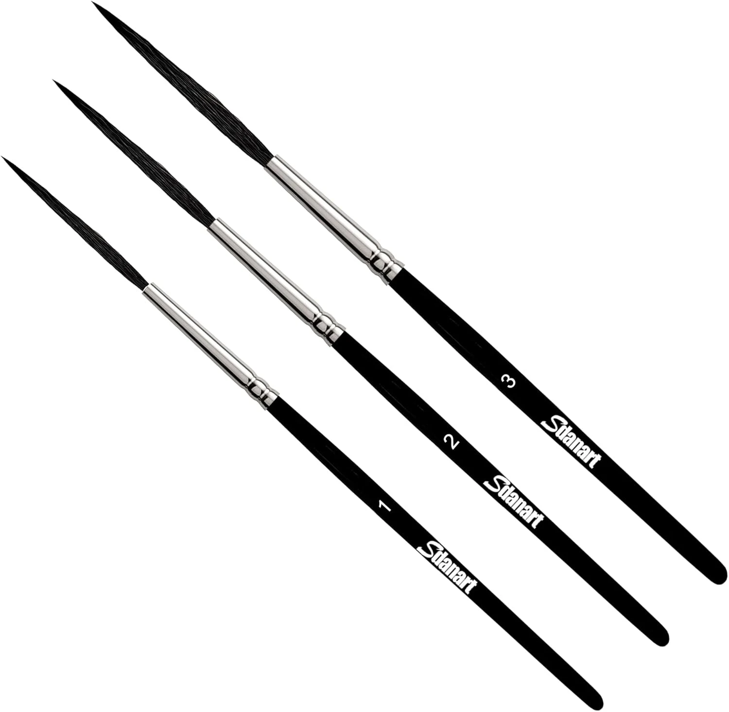 Fine stripe detail brush for black and white nails