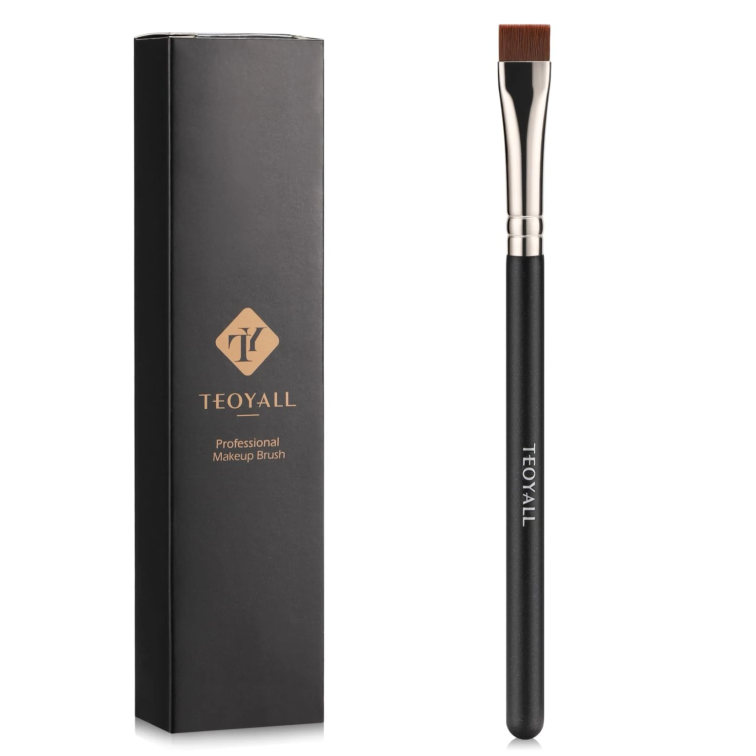 Flat definer brush for graphic liner edges