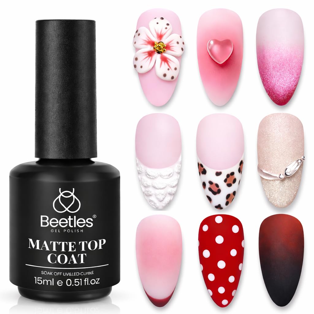 Flat matte topper gel for denim blue nails