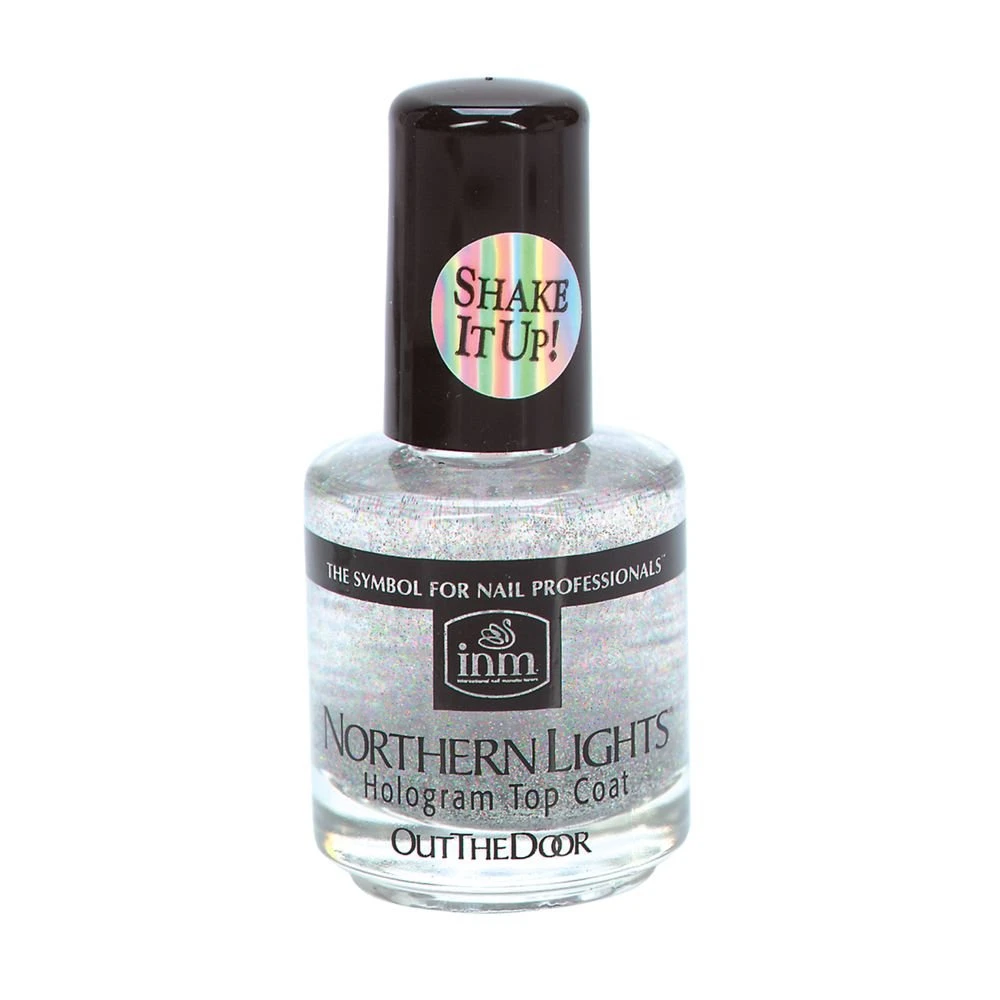 Frost fleck top coat for blue winter nails