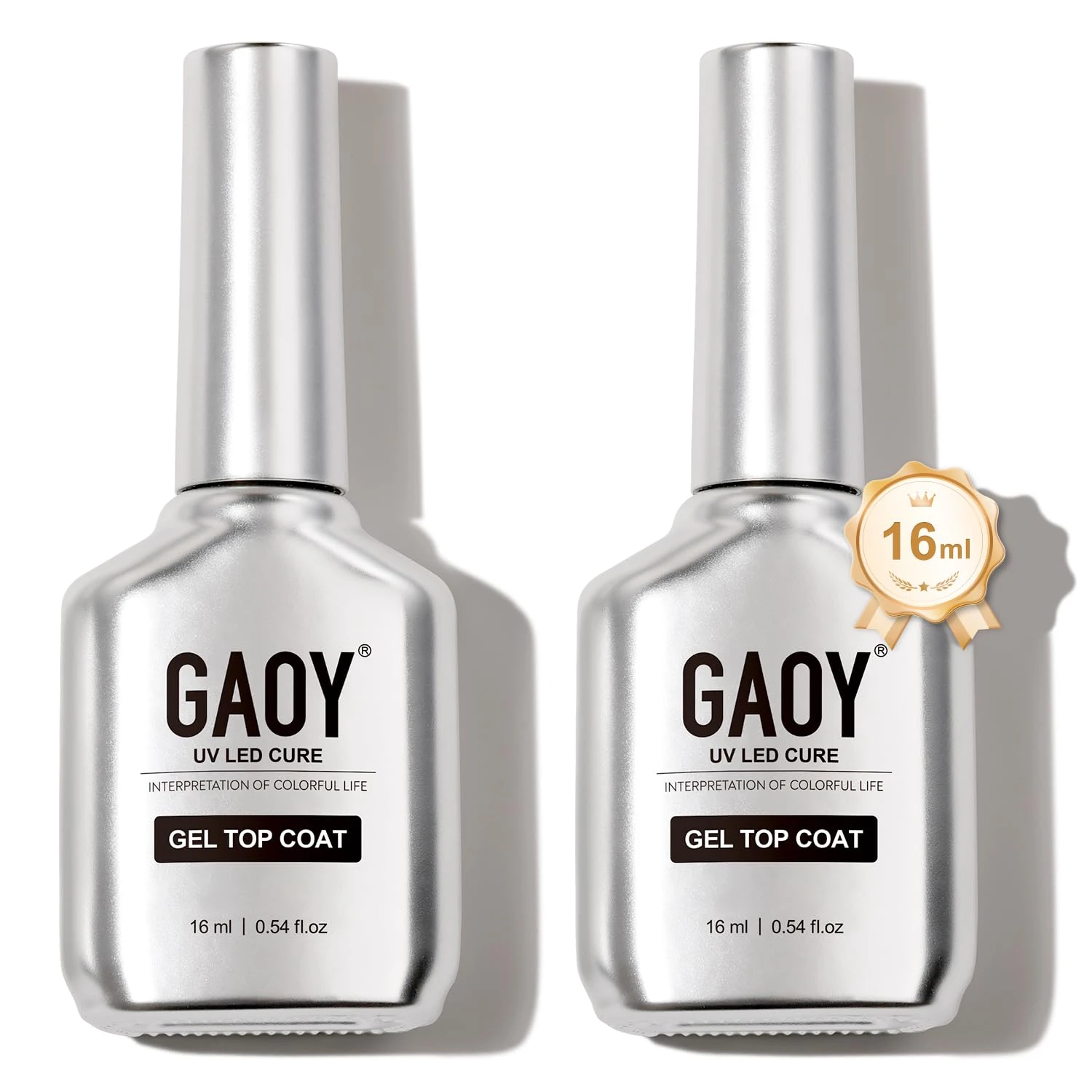 Glass depth top coat for dark blue nails