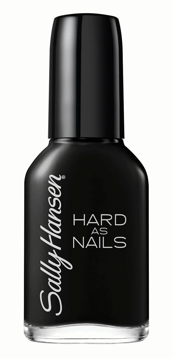 Glossy black nail polish base for simple nail designs