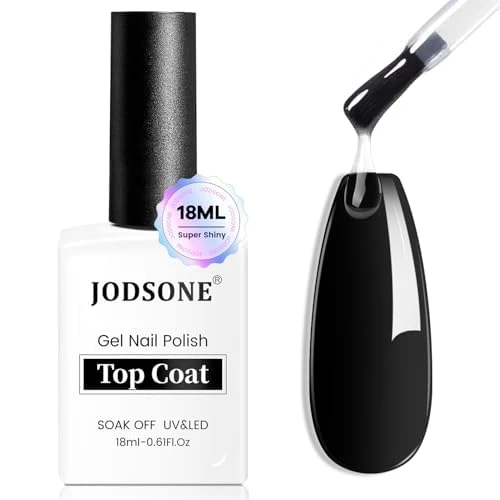Glossy top coat sealing simple nail designs
