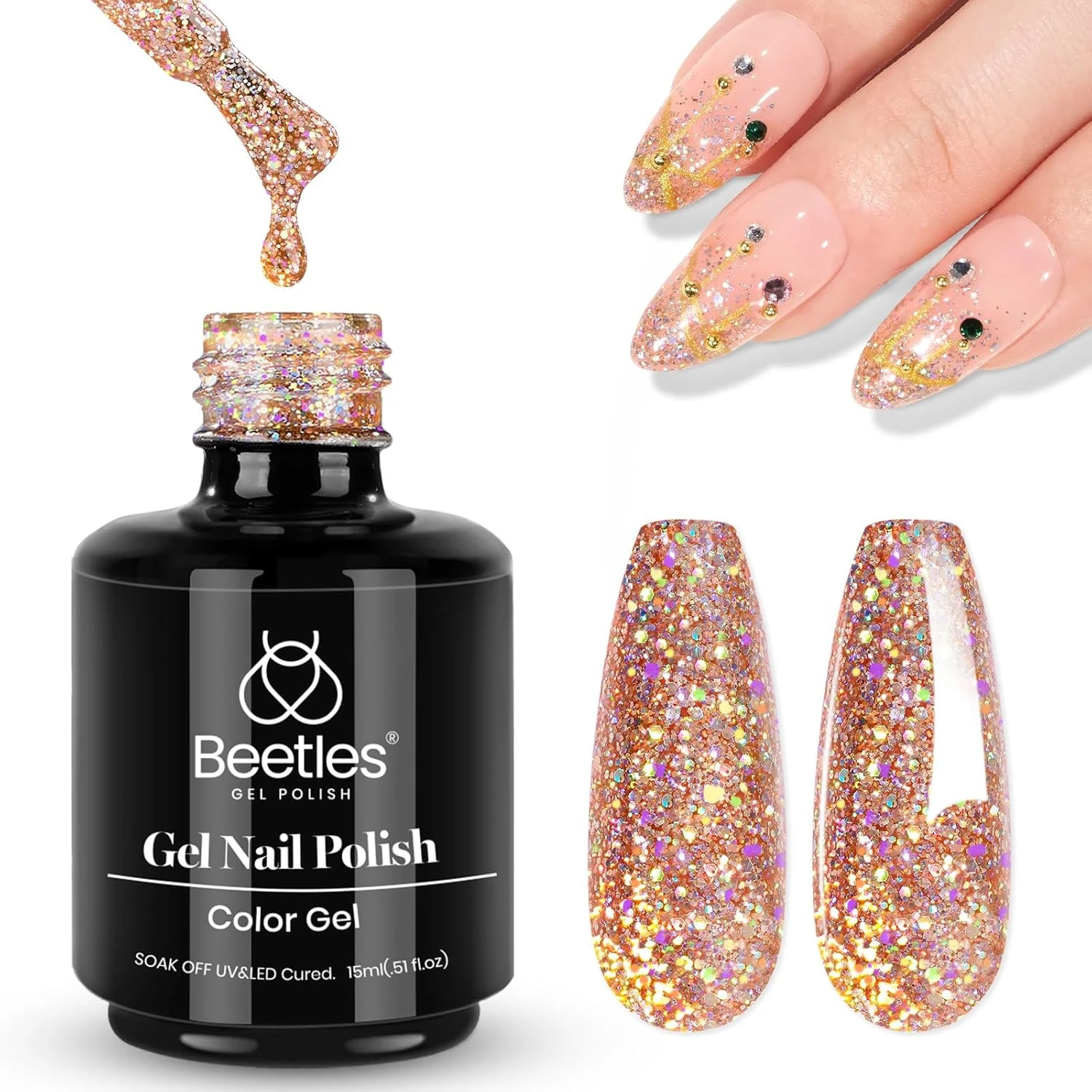 Gold velvet shimmer gel for gold velvet nails