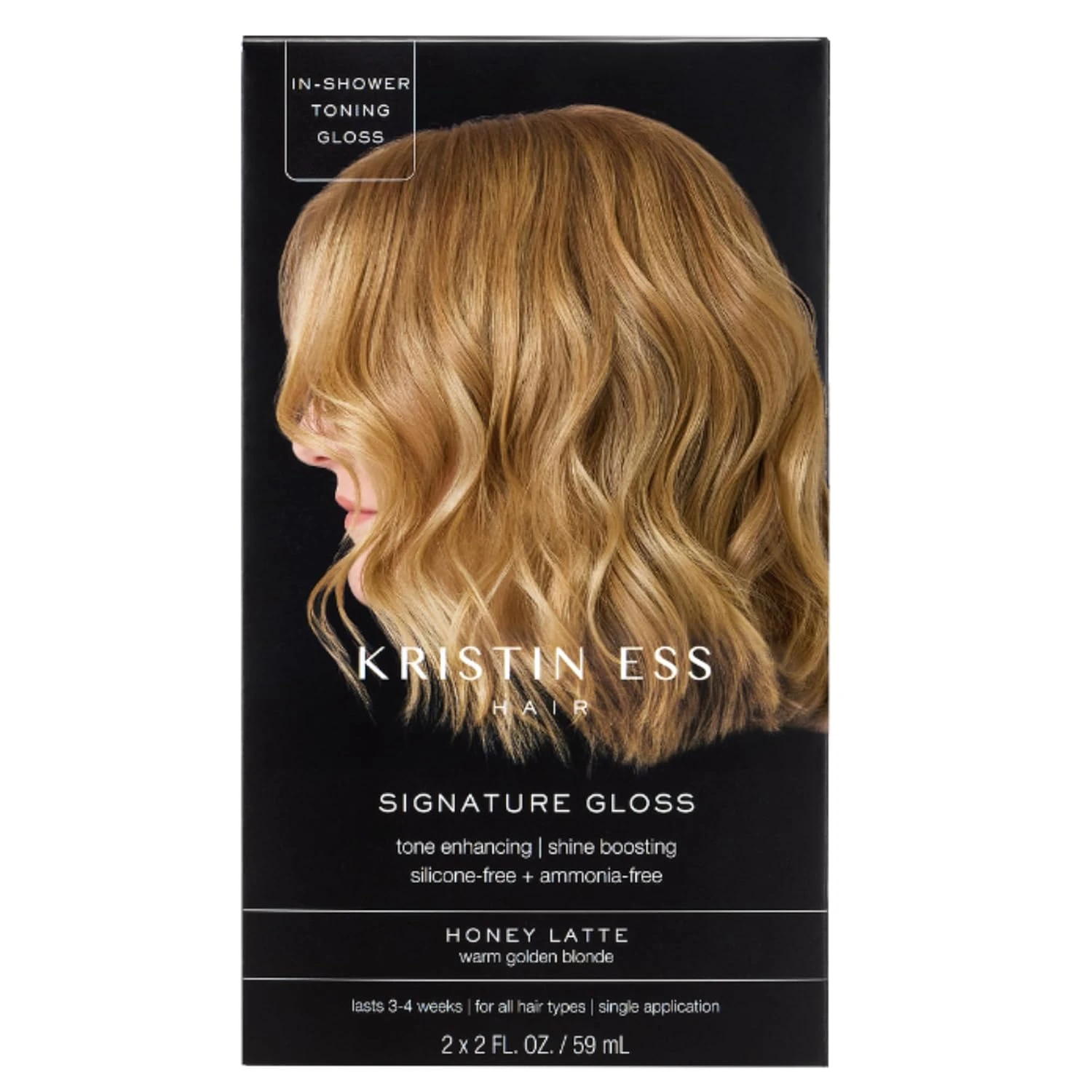 Golden gloss treatment for honey blonde hair styles