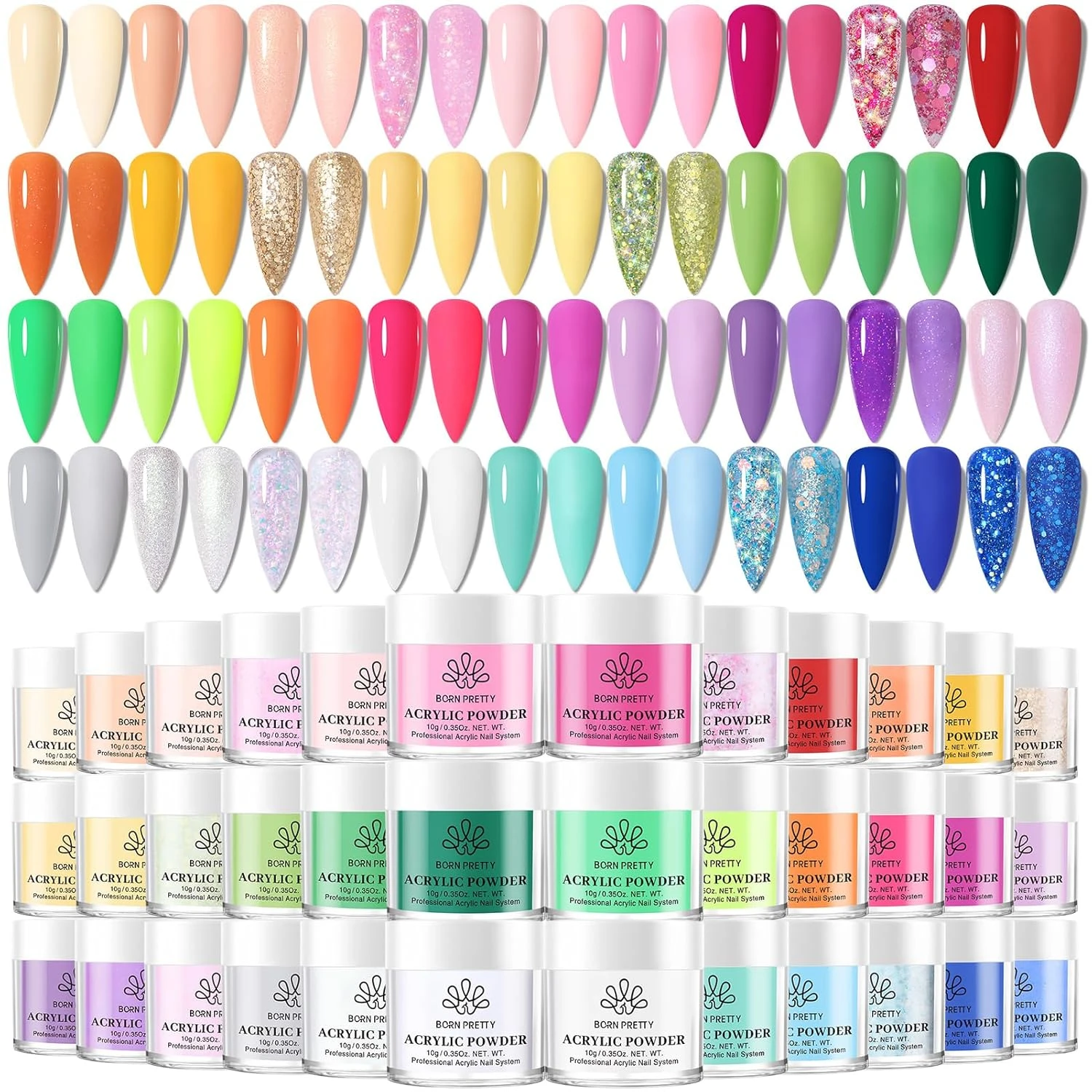 Green Nails Worth Saving: 16 Sets From Mint to Emerald for 2026 54 Green acrylic powder kit for green acrylic nails