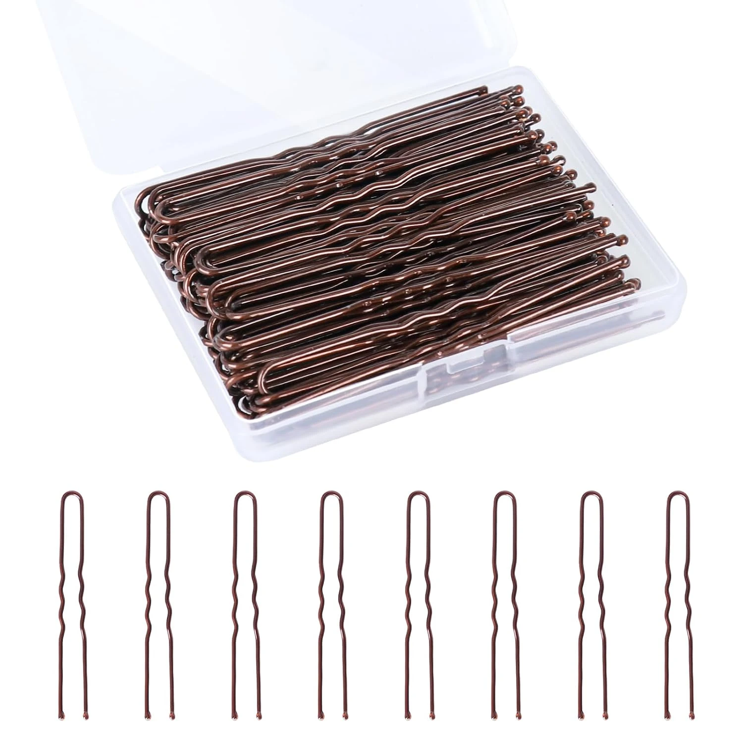 Bun pins for coiling a Dutch braid into a low sporty bun