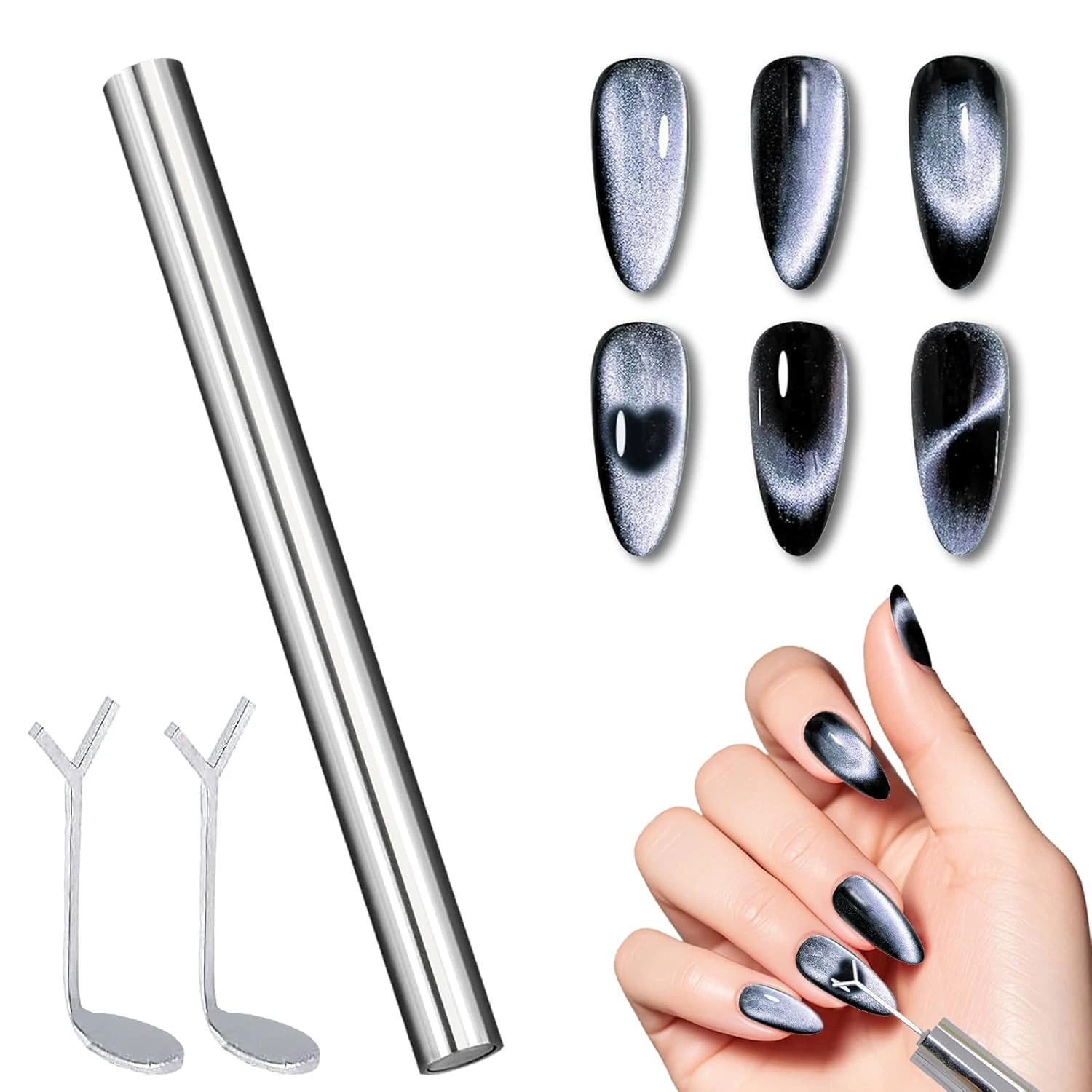 Heart shaped nail magnet for heart cat eye nails