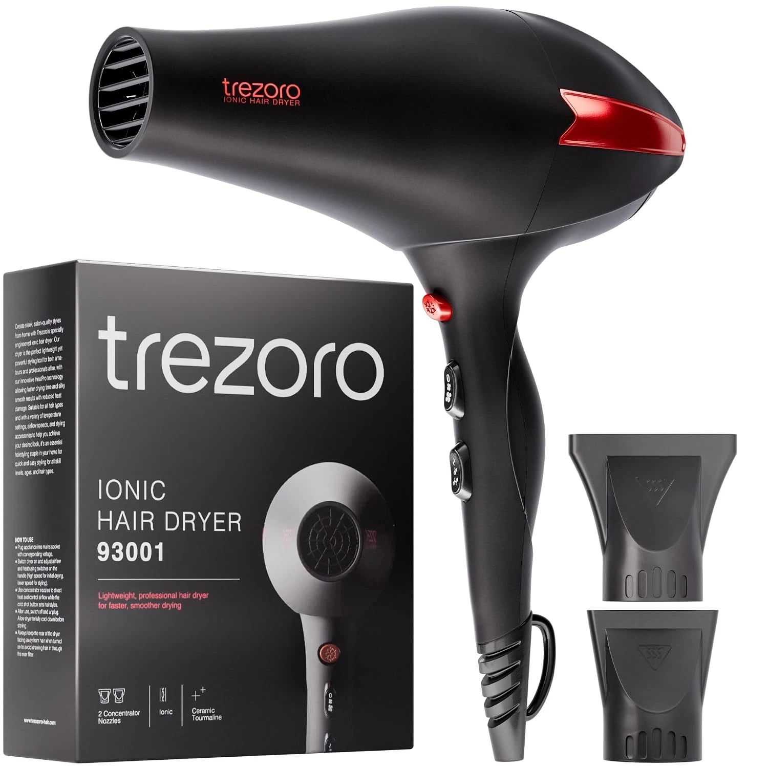 High heat ionic dryer for thick wolf cut