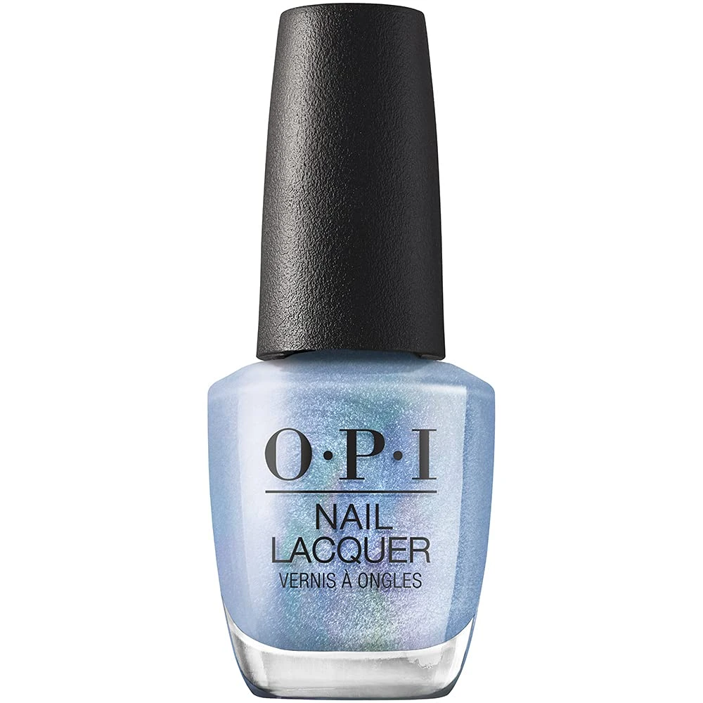 Icy shimmer blue polish for winter blue nails