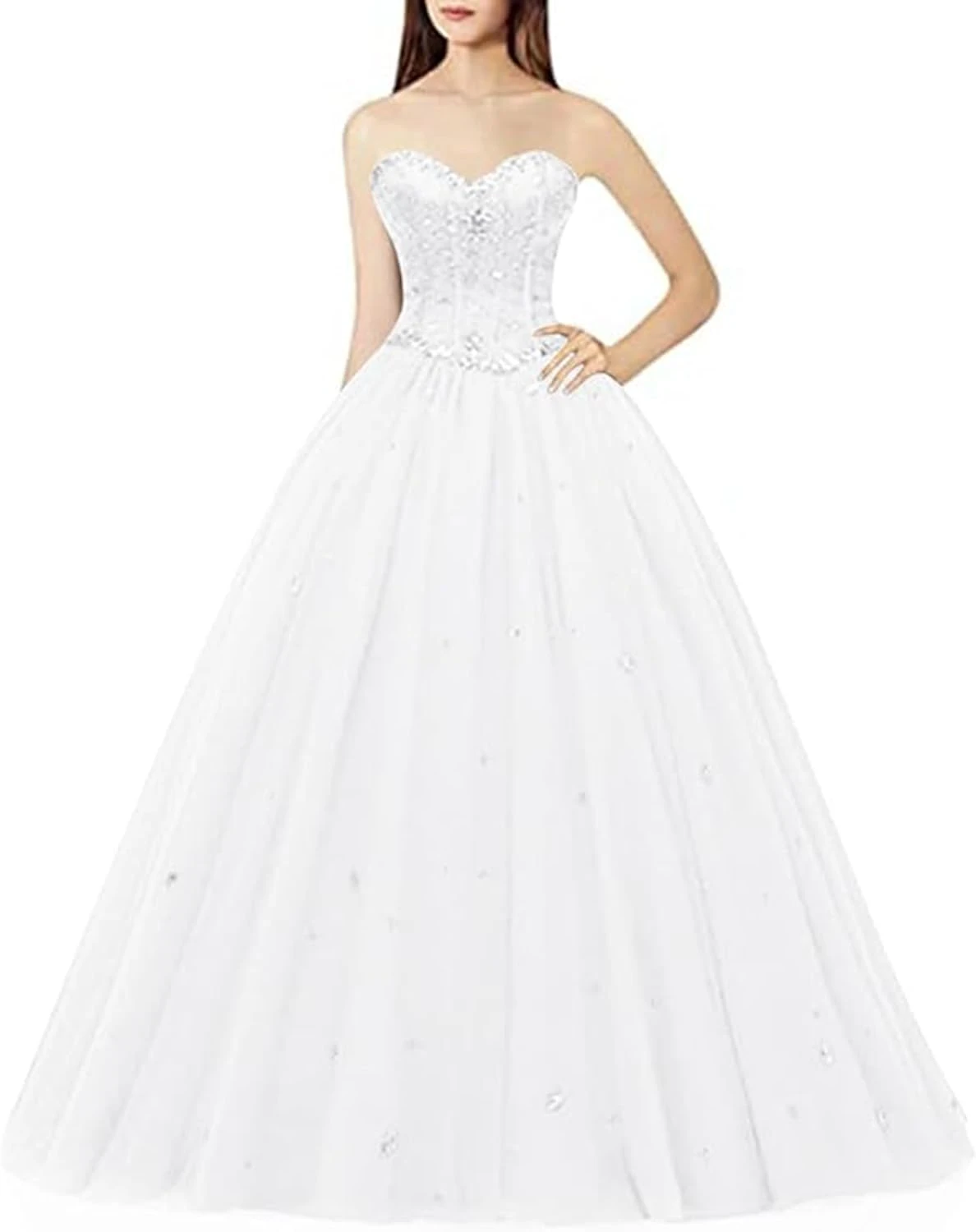 Lace bodice satin skirt wedding dress hybrid