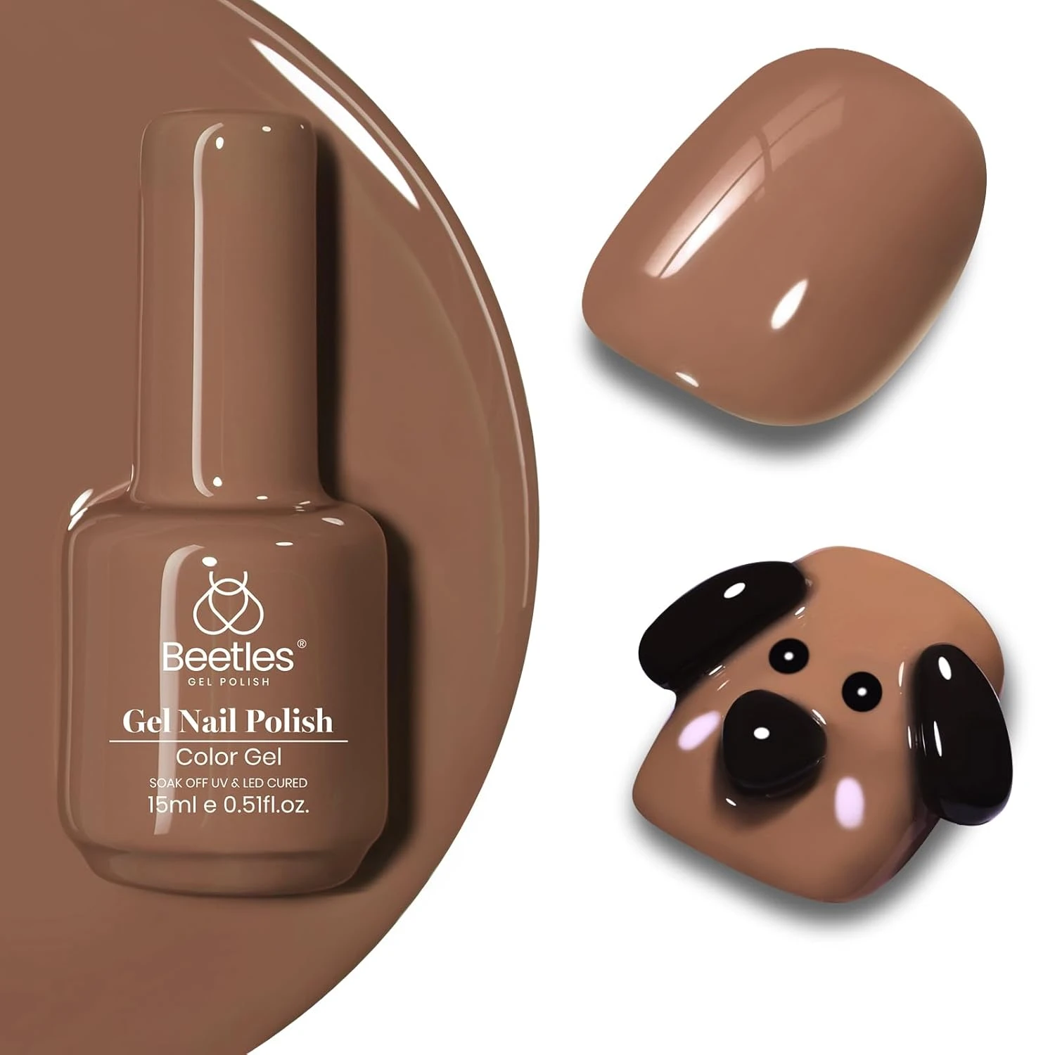 Latte brown gel polish for light brown nails