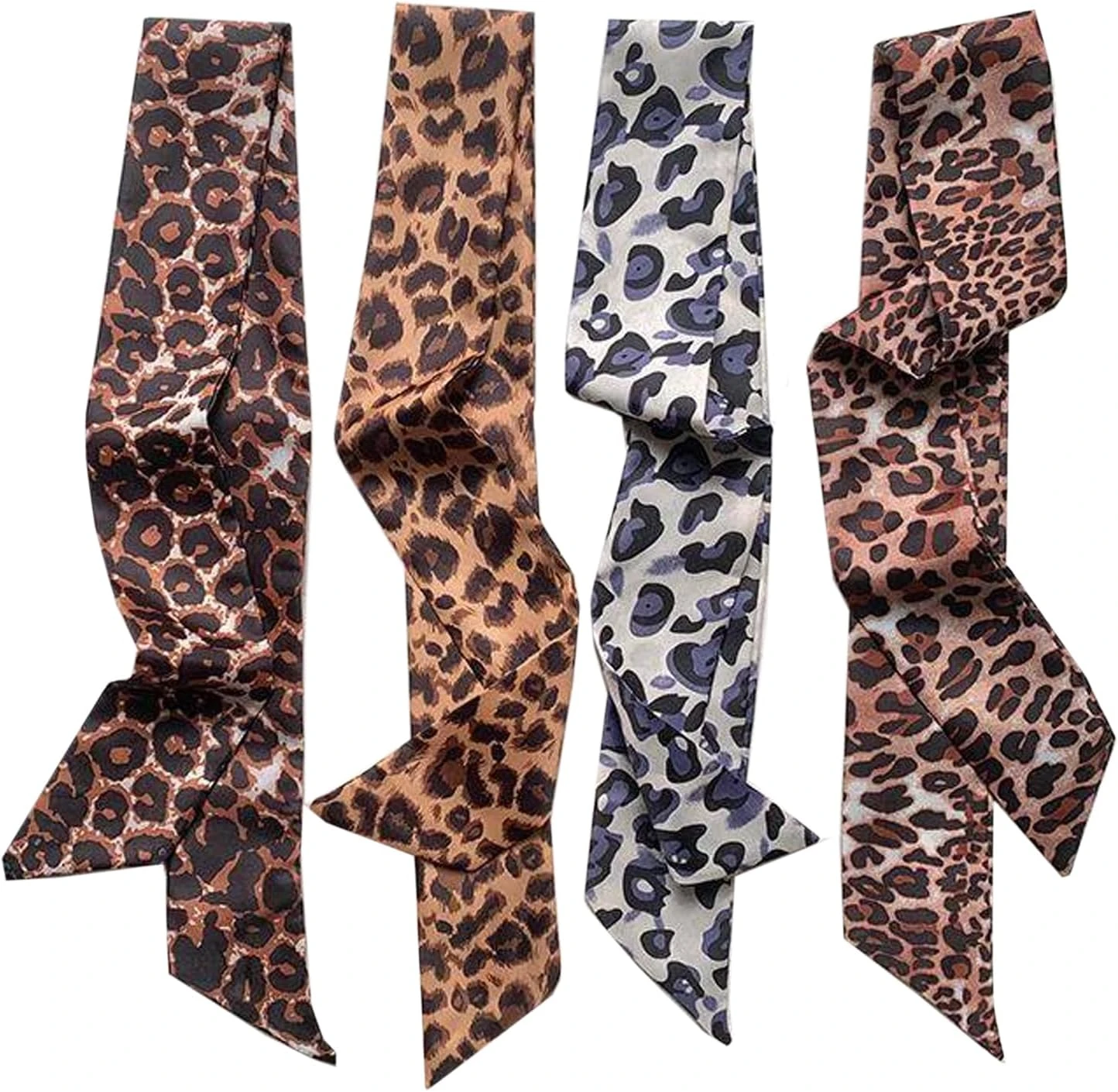 Leopard twilly scarf for bag handle accent