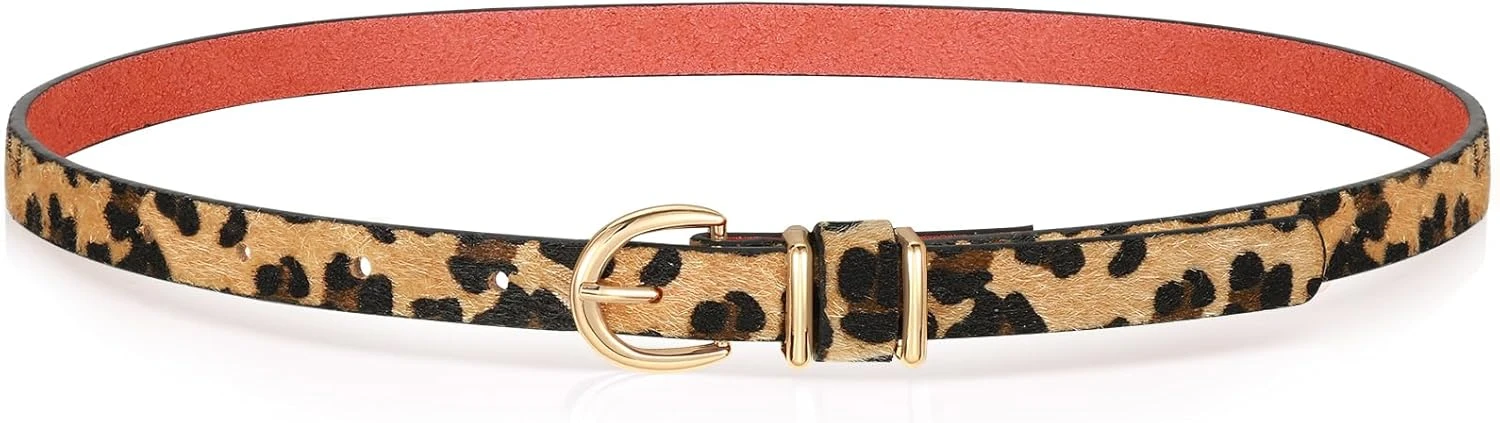 Leopard print waist belt for monochrome outfit