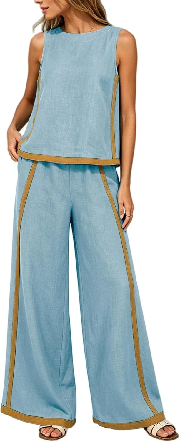 Light linen co-ord for summer vacation heat