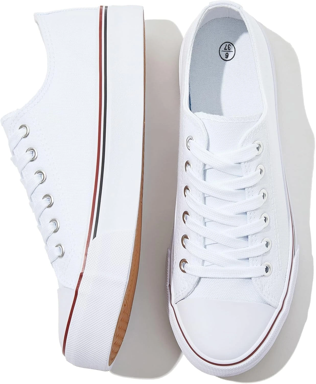 Matching canvas sneakers for family vacation