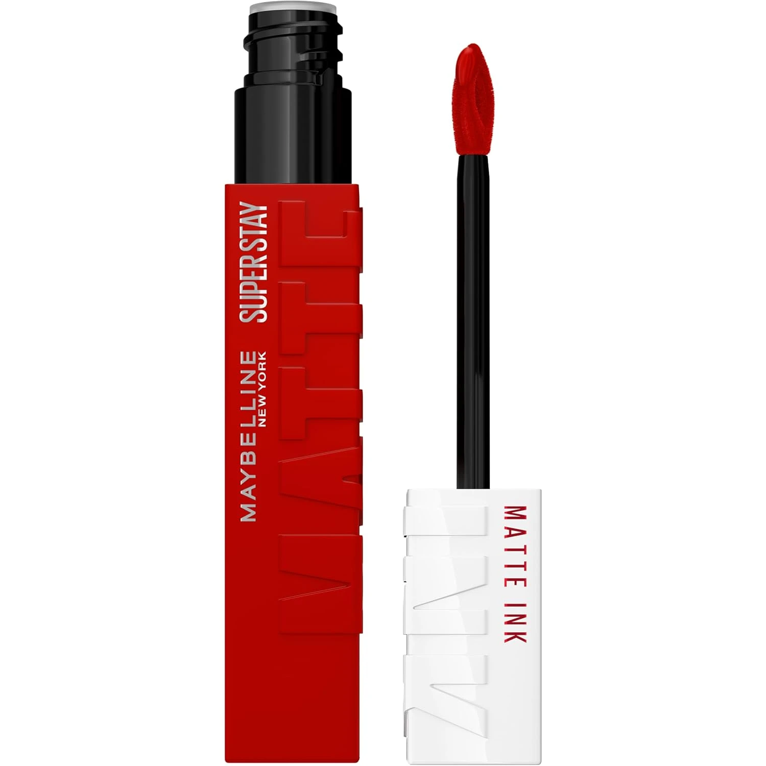 Matte red lipstick for red accent look