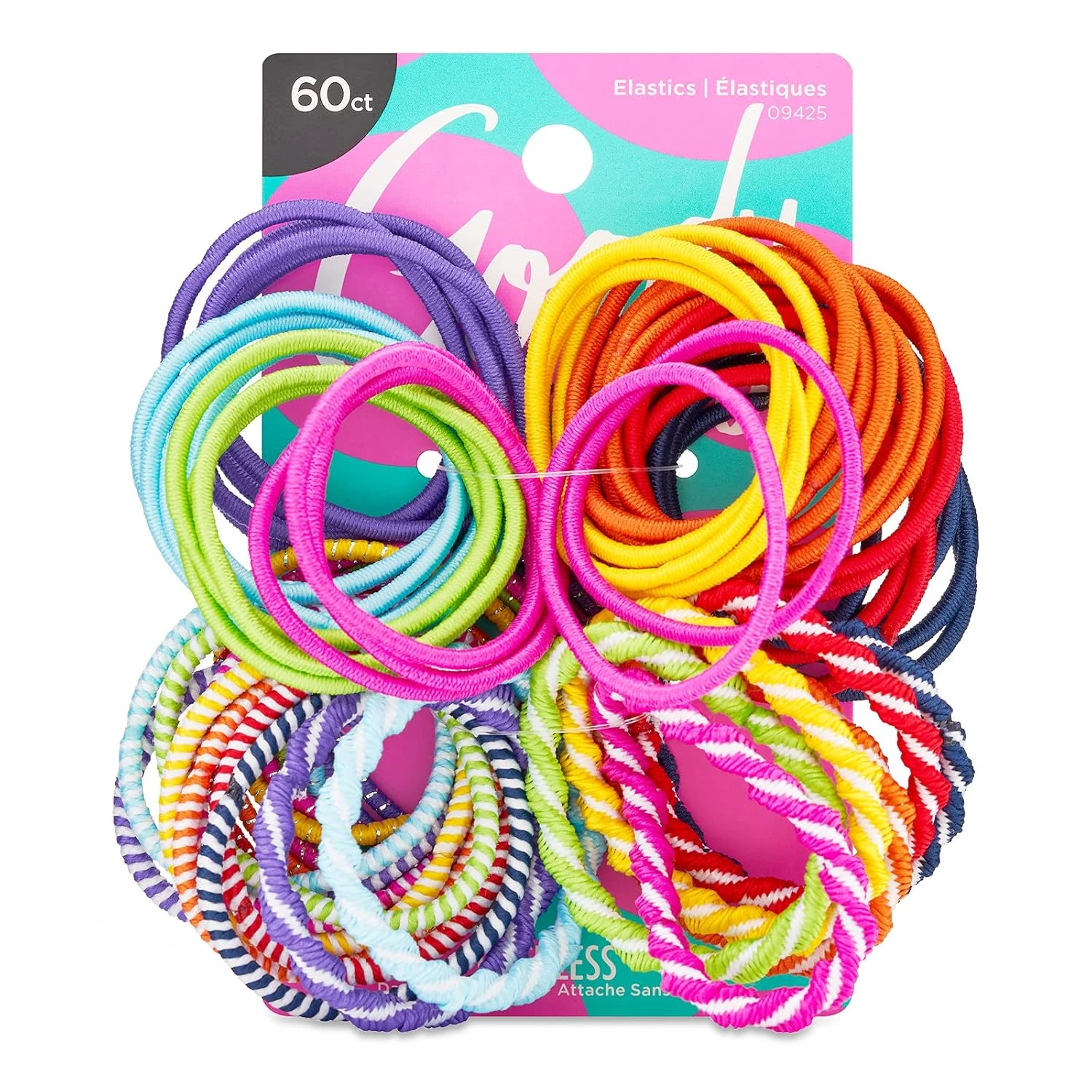 Metal free elastics for a tight braided sporty ponytail