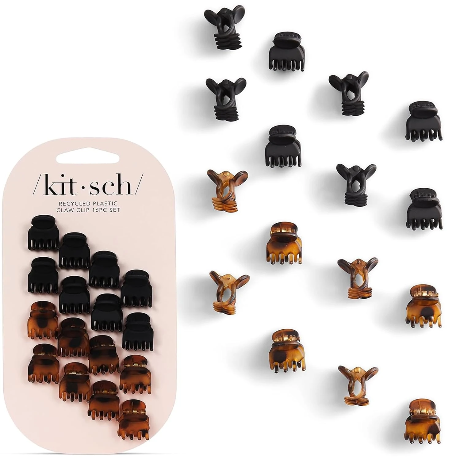 Mini claw clips for pinning flyaways around space buns
