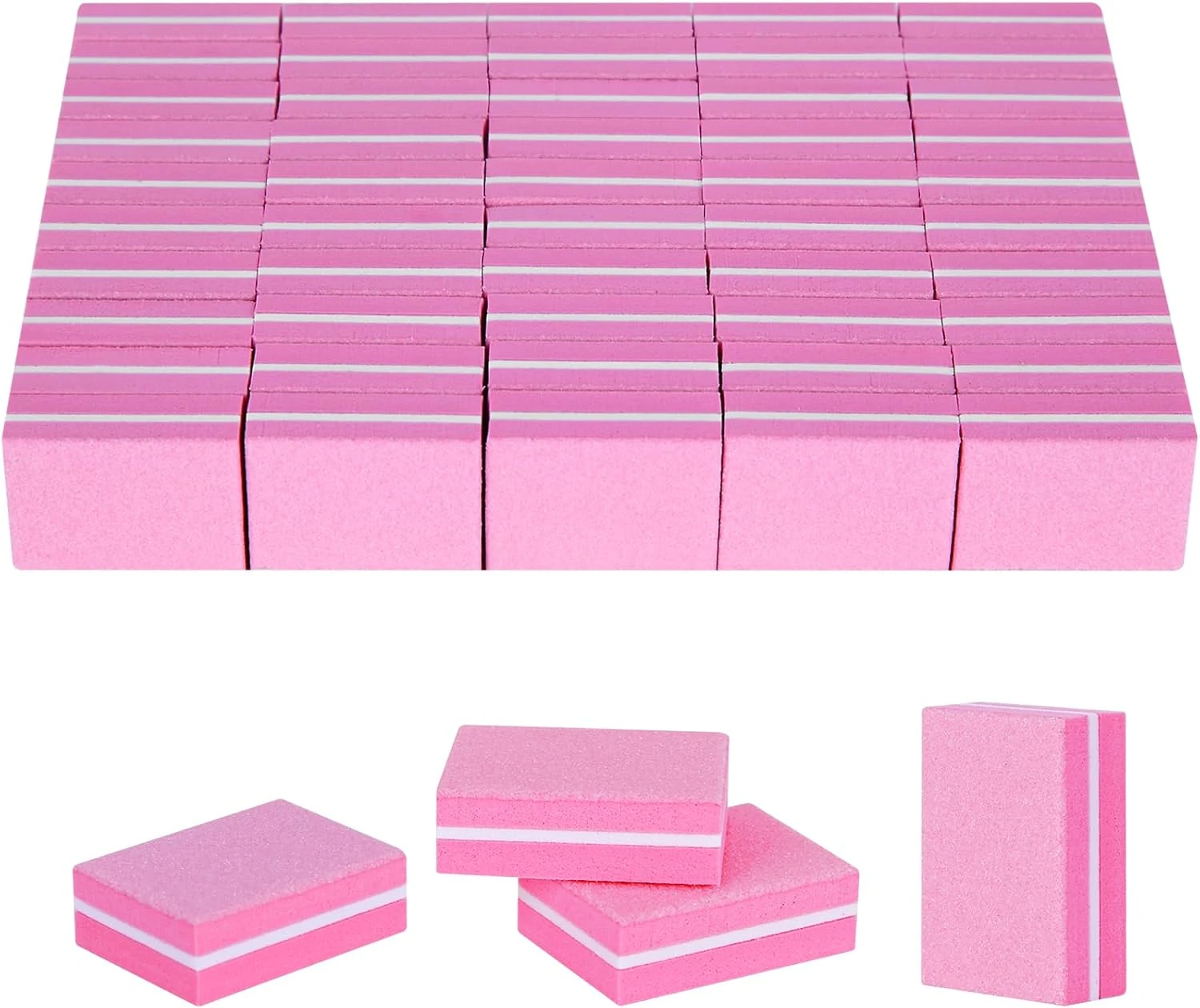 Nail prep buffer pad for sage green nails