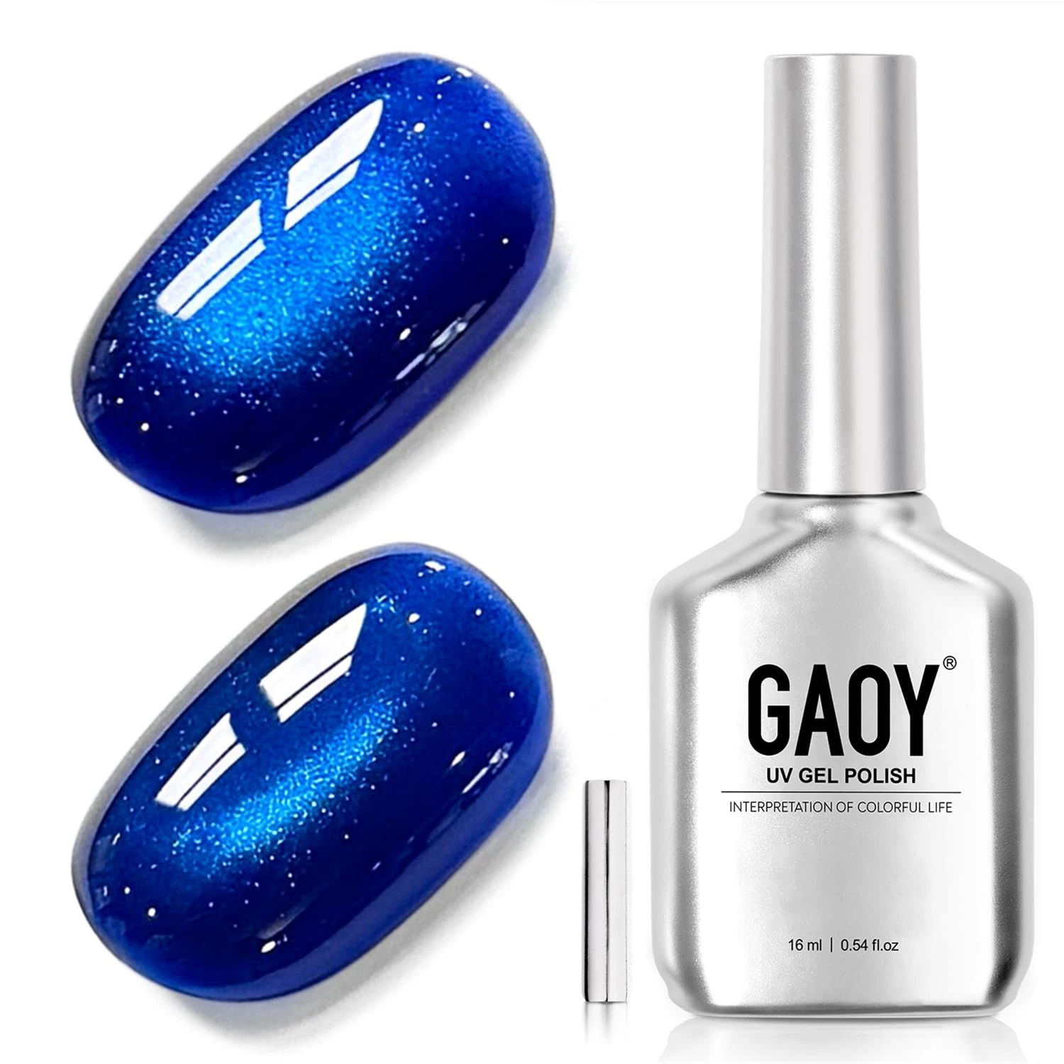 Navy magnetic base for blue cat eye nails