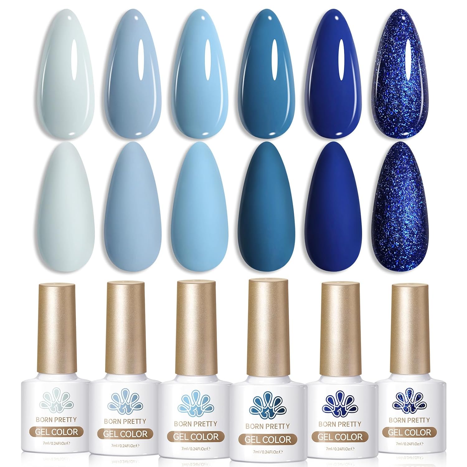 Navy sky ombre duo for blue ombre nails