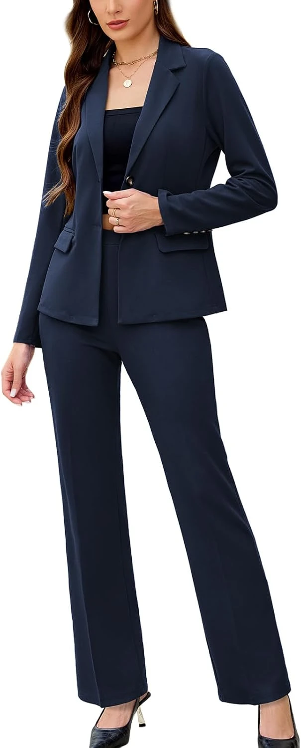 Navy suit set for women interview attire