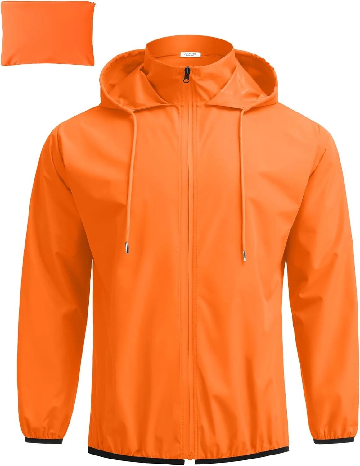 Neon orange windbreaker for athleisure outfit
