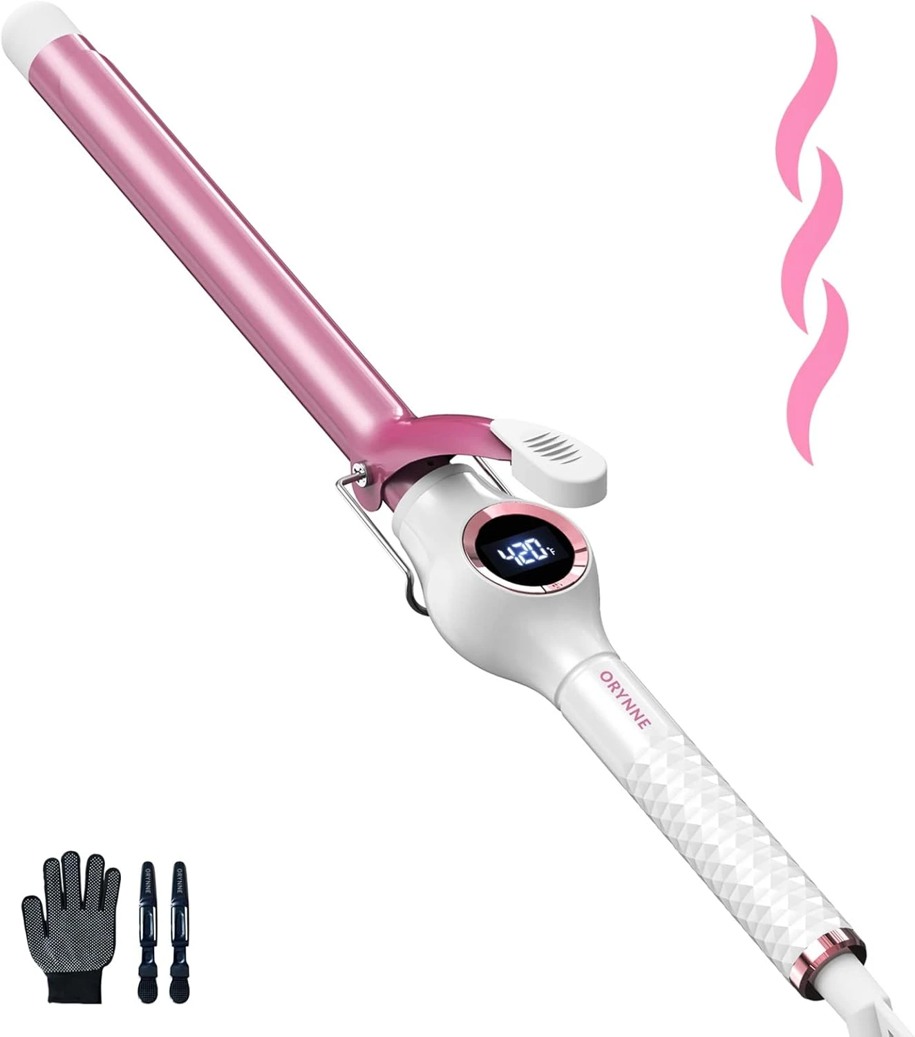 Curling wand for blonde balayage beach waves