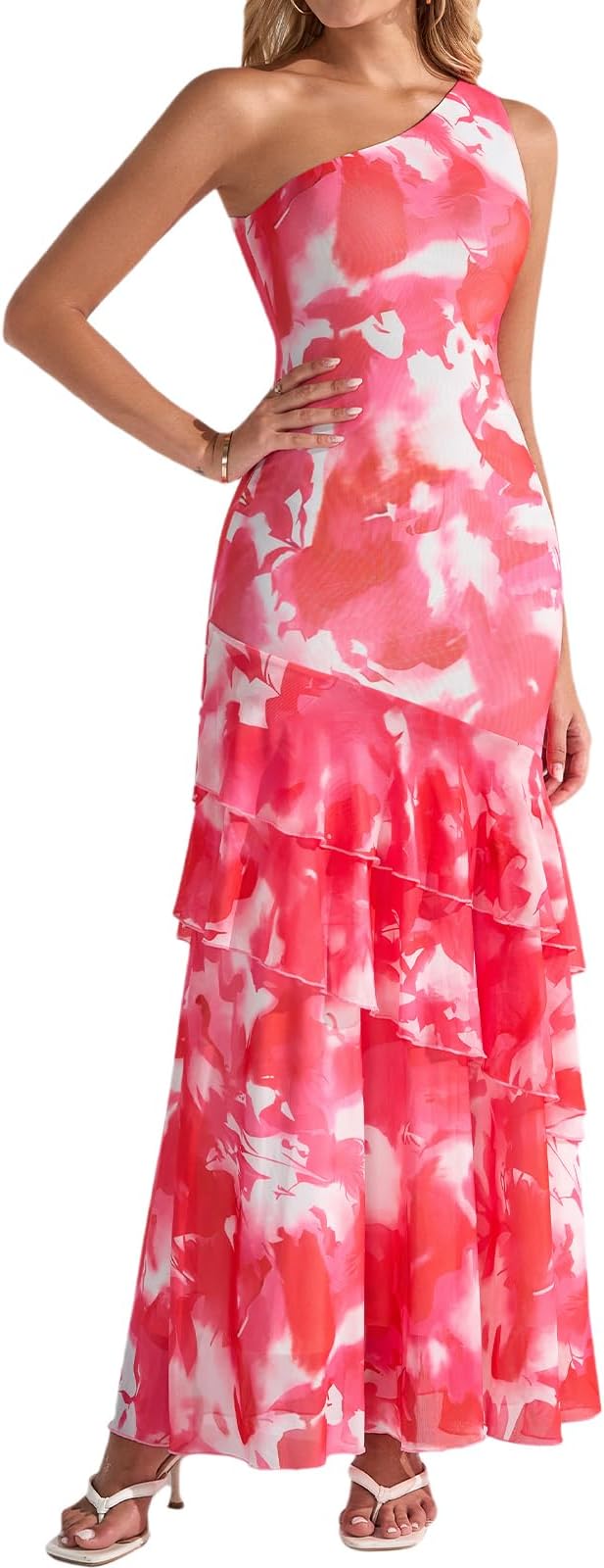 One shoulder maxi dress for elegant events