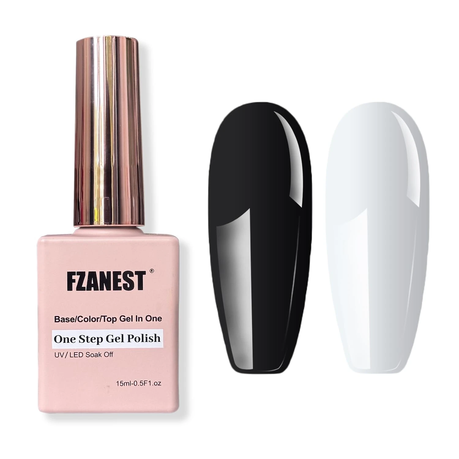 One step base top gel for nude pink nails