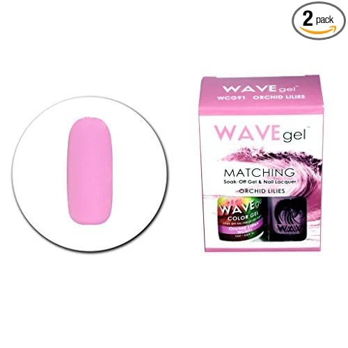 Orchid swirl gel duo for pink purple nails
