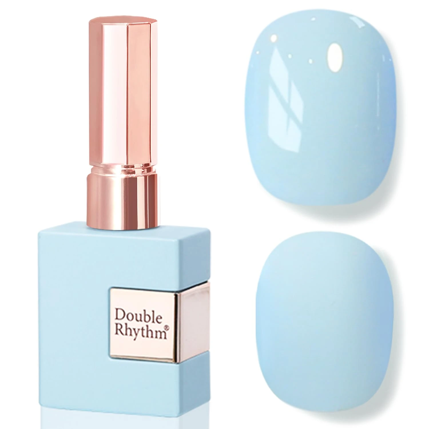 Pale blue tip gel for light blue french nails