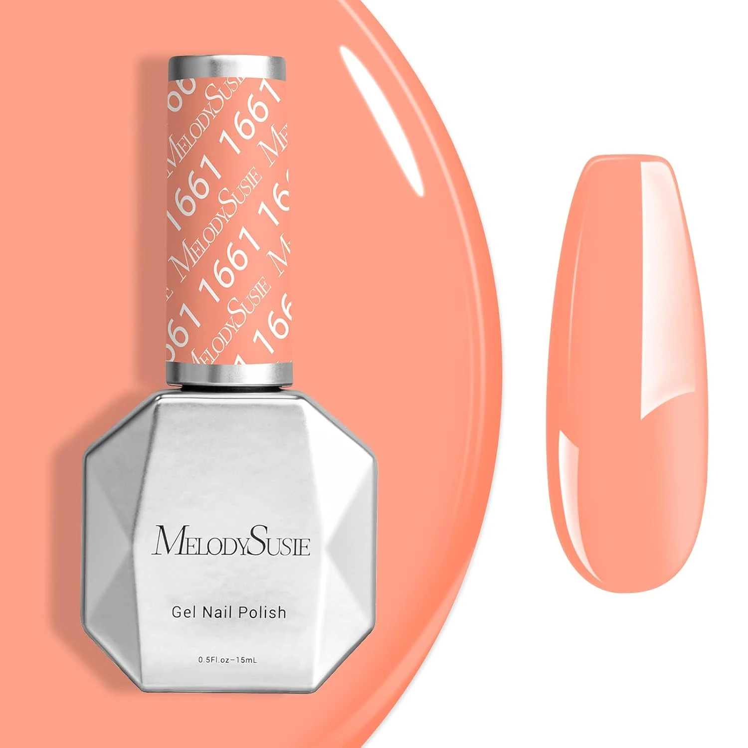 Peach gel nail polish for aura french tip nails core