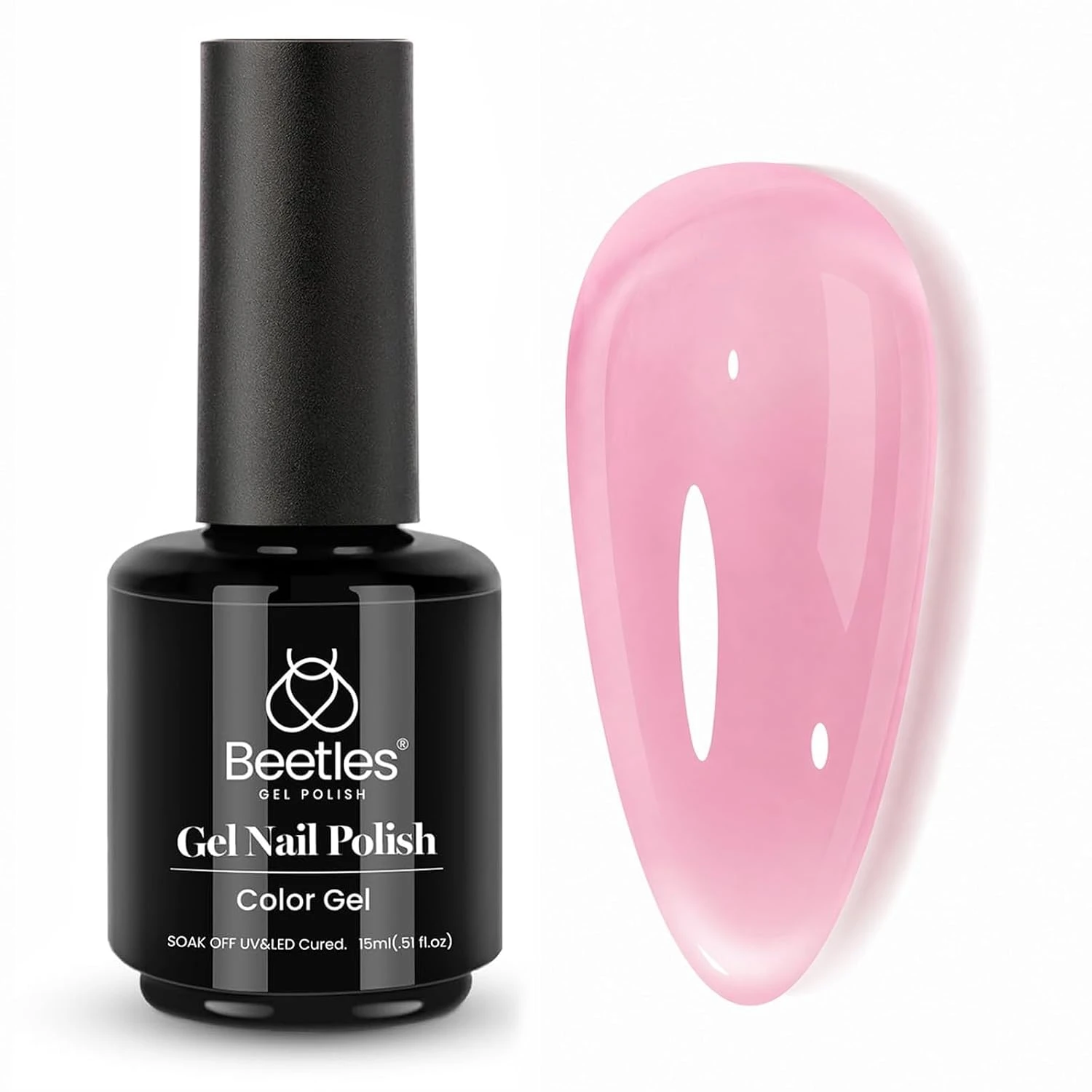 Pink jelly gel polish for jelly aura nails glaze
