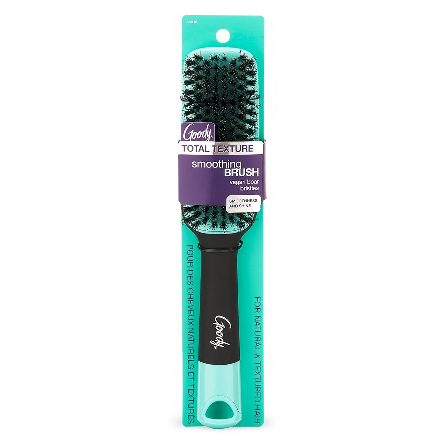 Ponytail smoothing brush for waterfall braid style