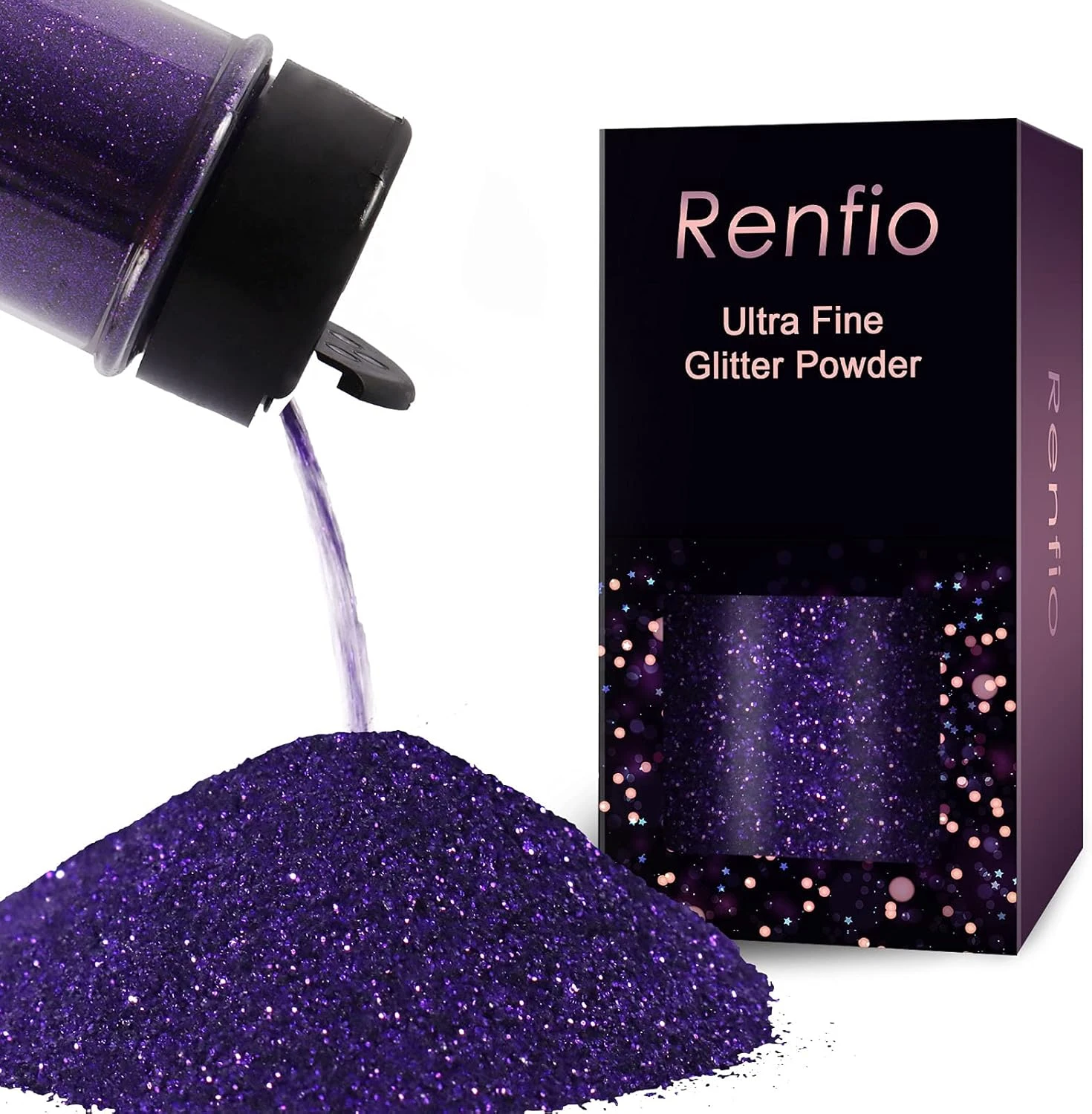 Violet micro glitter for amethyst shimmer nails