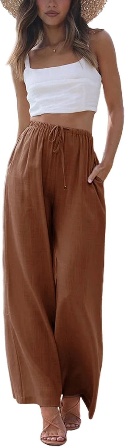 Rust wide leg pants for editorial outfit