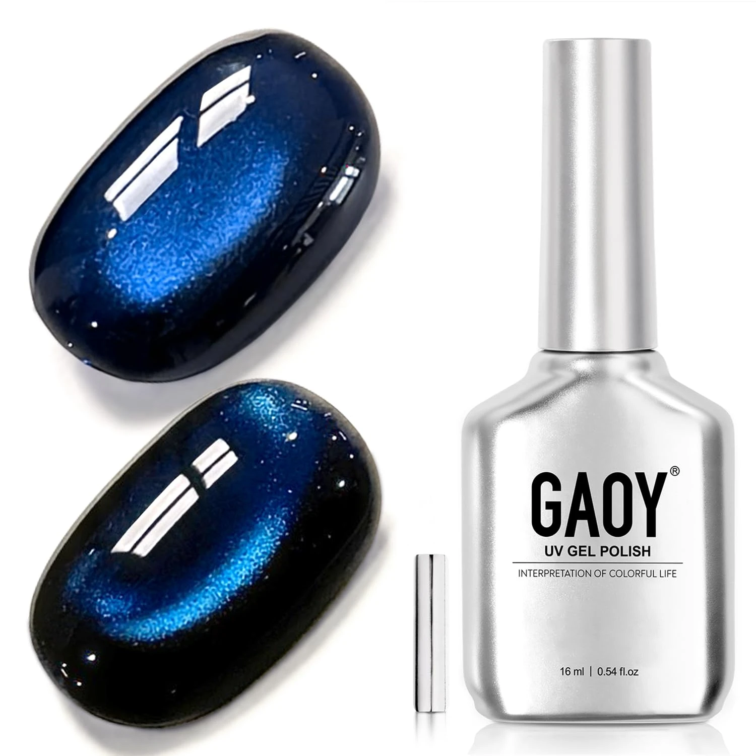 Sapphire cat eye gel for blue band nails