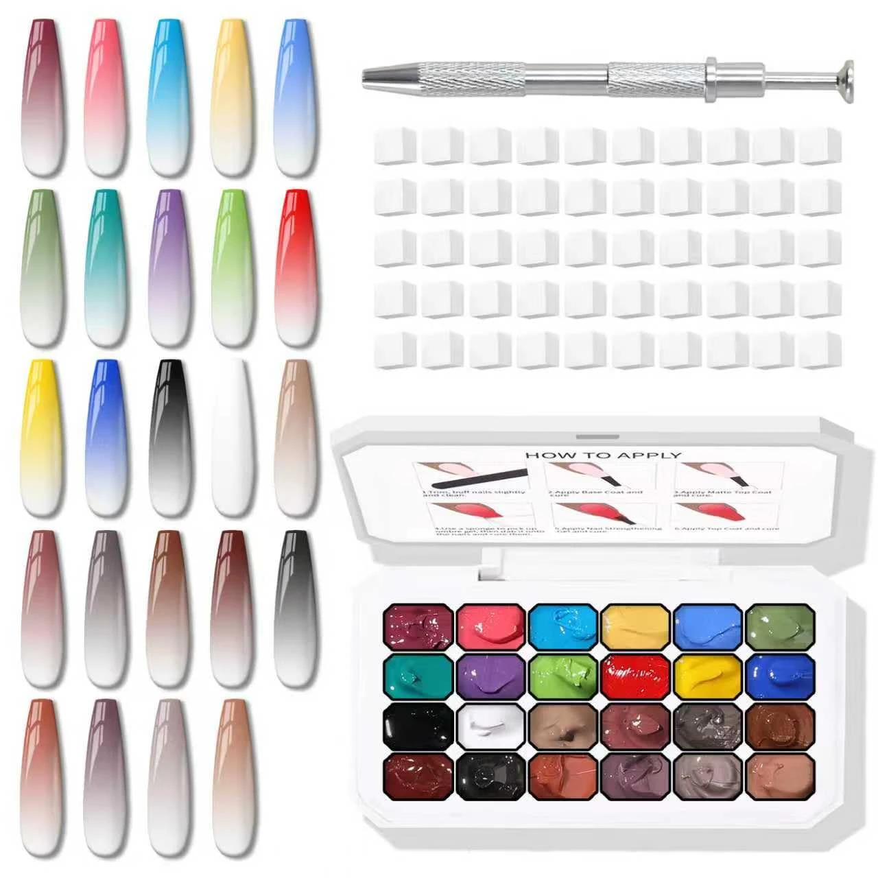 Sheer aura blending gel for jelly aura nails