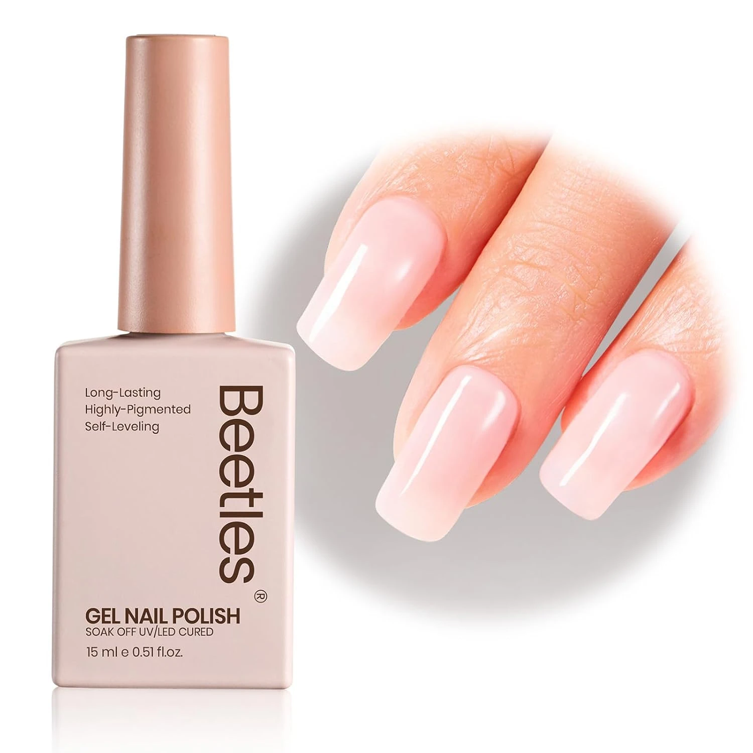 Sheer buff base coat for blue tip nails