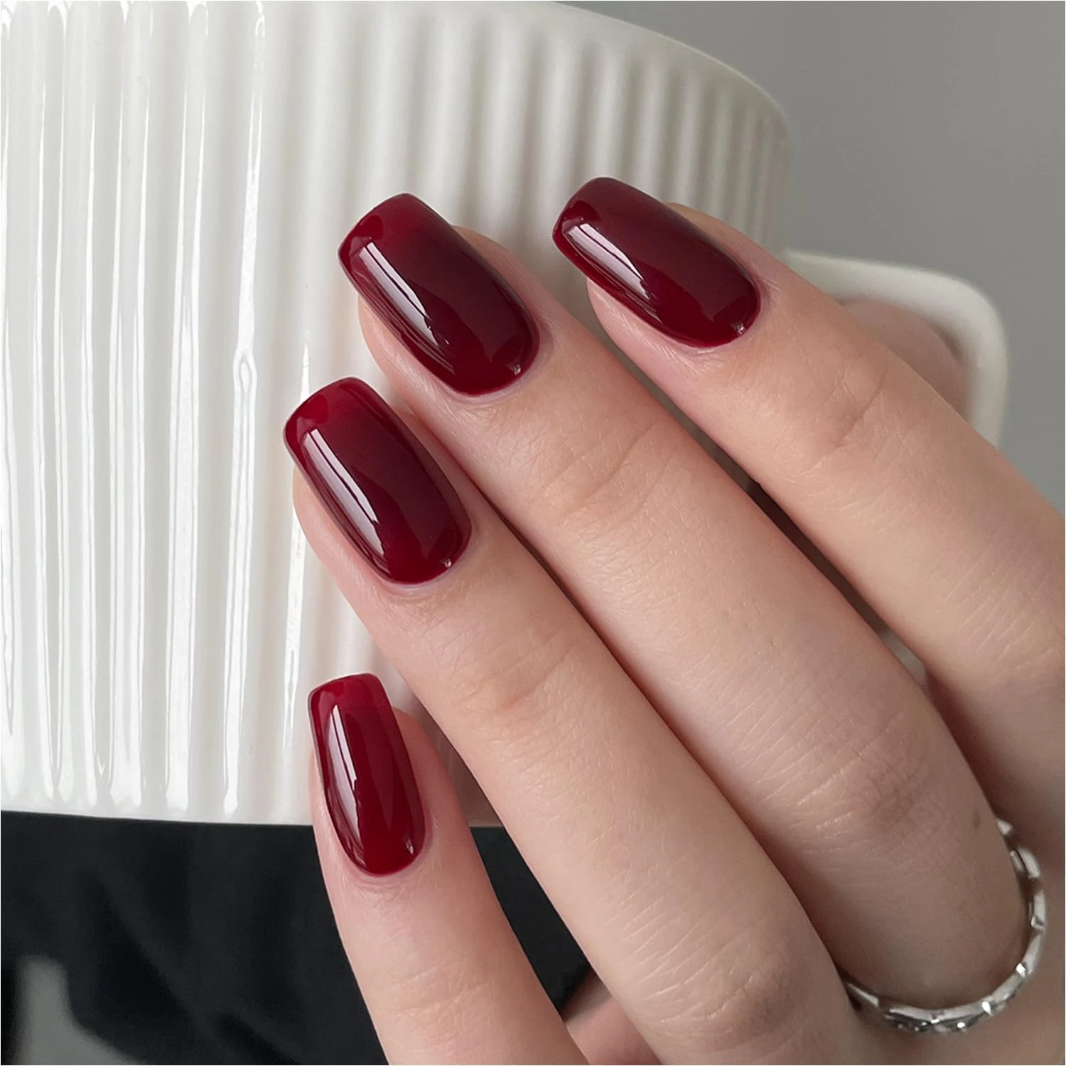 Sheer burgundy gel polish for burgundy nails wash