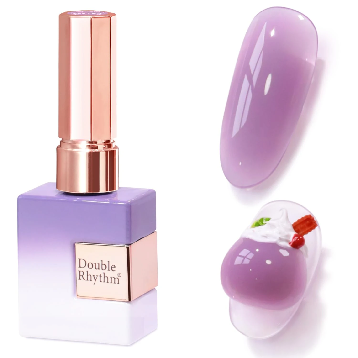 Sheer lavender jelly polish base for glass nails