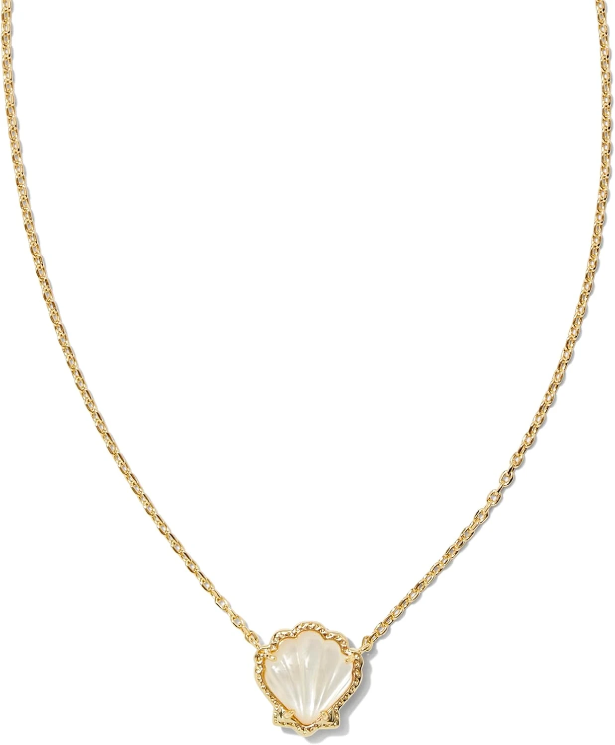 Shell pendant necklace for resort maxi dress